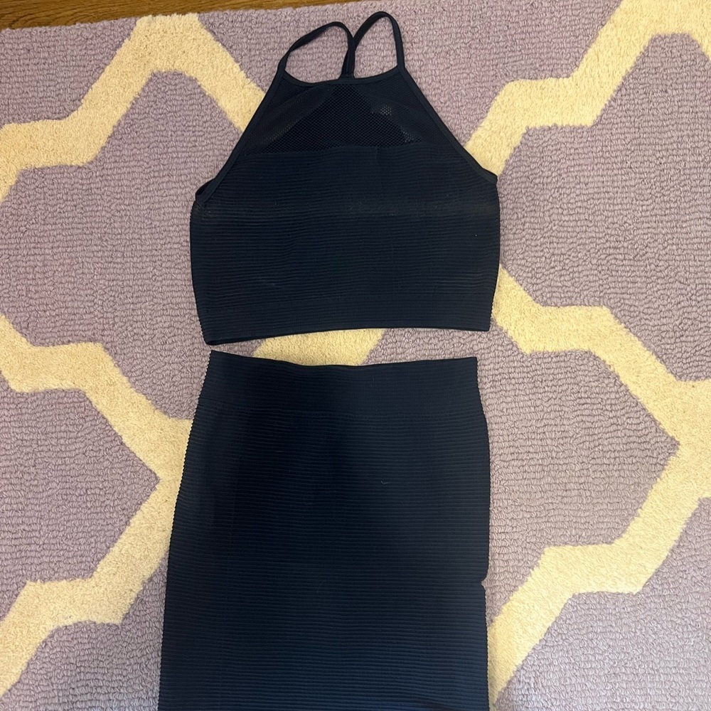 BCBGeneration Navy Set with Mesh Top XS